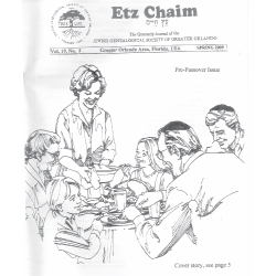 Jewish Genealogical Society of Greater Orlando Etz Chaim Vol 19 number 3