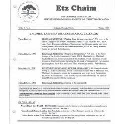 Jewish Genealogical Society of Greater Orlando Etz Chaim Vol 4 number 2
