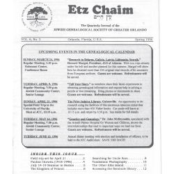 Jewish Genealogical Society of Greater Orlando Etz Chaim Vol 6 number 3