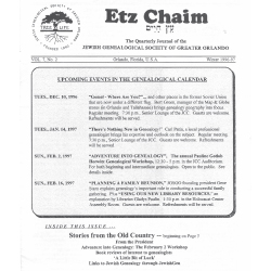Jewish Genealogical Society of Greater Orlando Etz Chaim Vol 7 number 2