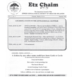 Jewish Genealogical Society of Greater Orlando Etz Chaim Vol 7 number 4