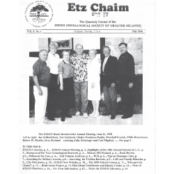 Jewish Genealogical Society of Greater Orlando Etz Chaim Vol 9 number 1